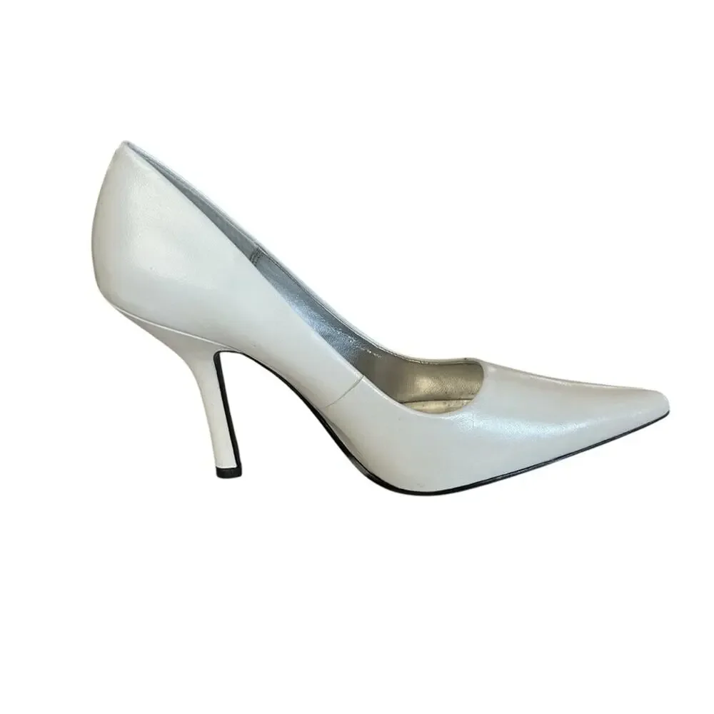 Chinese Laundry‎ Spicy Women's White leather Heels size 6.5 - Picture 5 of 11